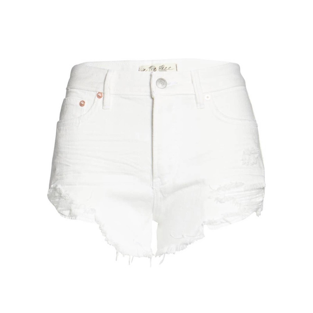 Free People Loving Good Vibrations Shorts Ivory 27 NWT